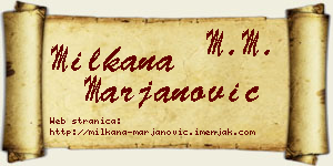 Milkana Marjanović vizit kartica